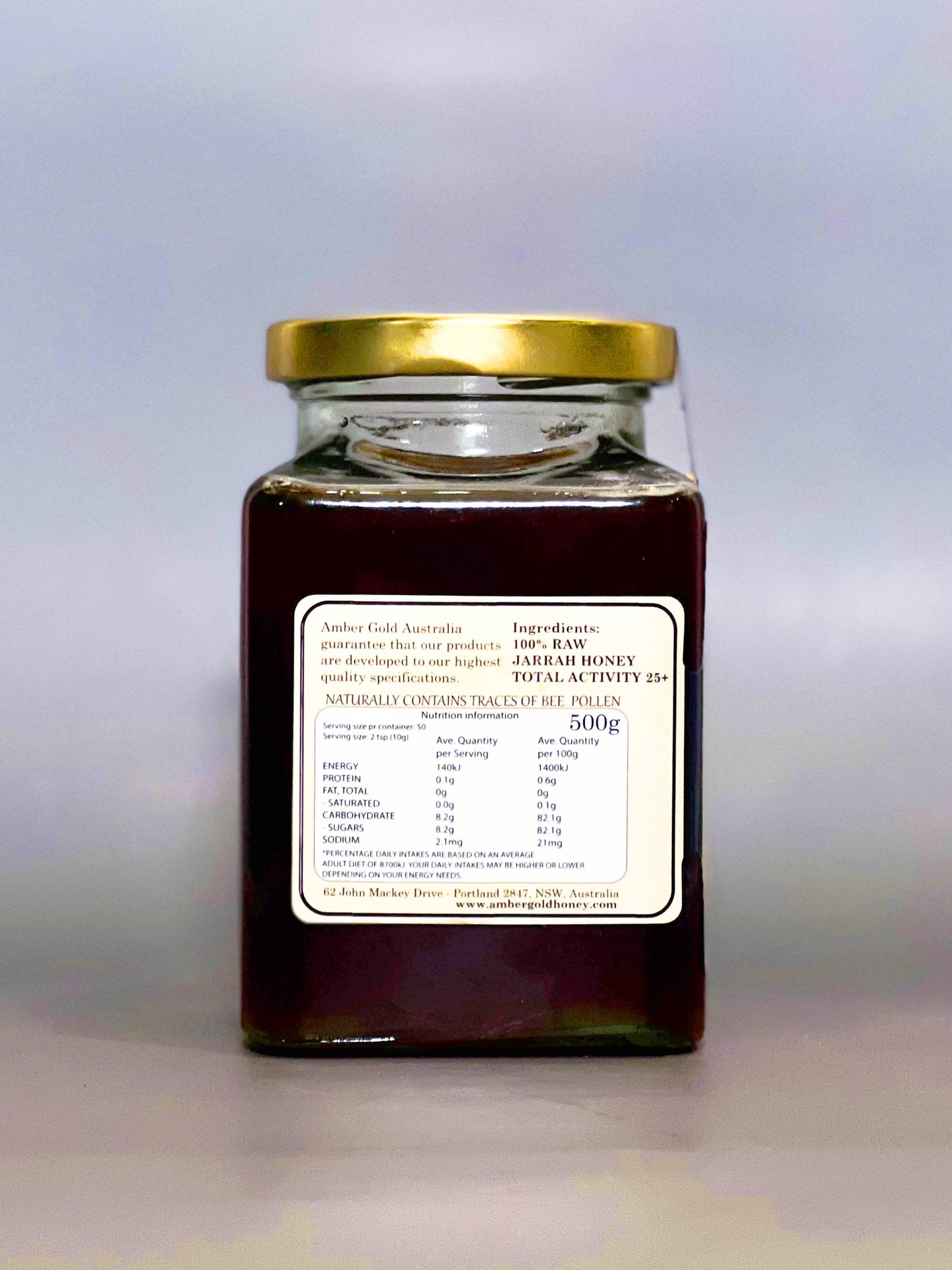 Jarrah Honey 500g - Amber Gold Honey